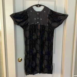 Lovely embroidered dress — cotton linen — Magnolia Pearl boho vibe!!